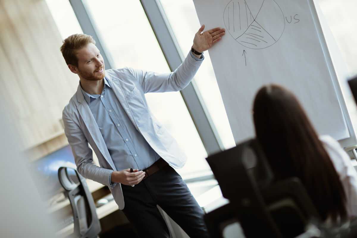 guy explaining topic