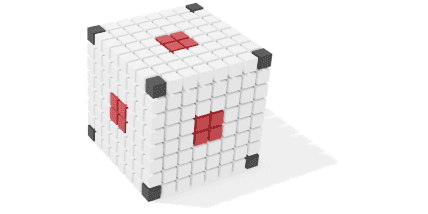 3d render cube